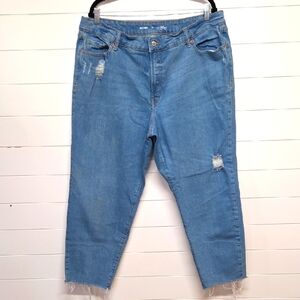 Old Navy Jeans High Rise O G Straight Womens Size 20 Raw Hem